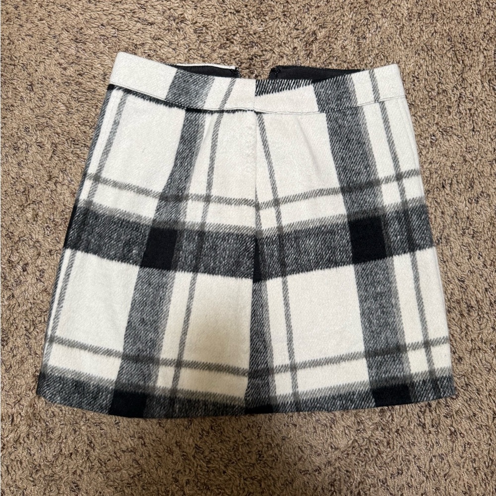 Lulu's Black and White Pleated Mini Skirt